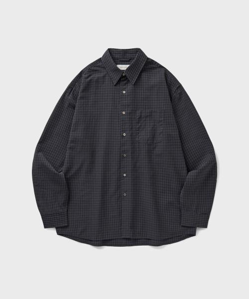 LAUNDRY SMALL CHECK SHIRT [CHARCOAL BLACK]