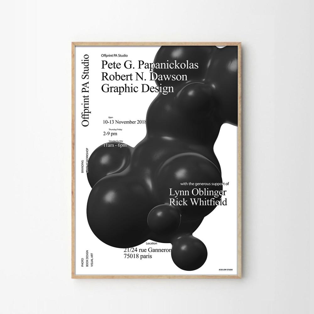 애시드로우 인테리어포스터 거실포스터 스튜디오액자 PA STUDIO.BLACK