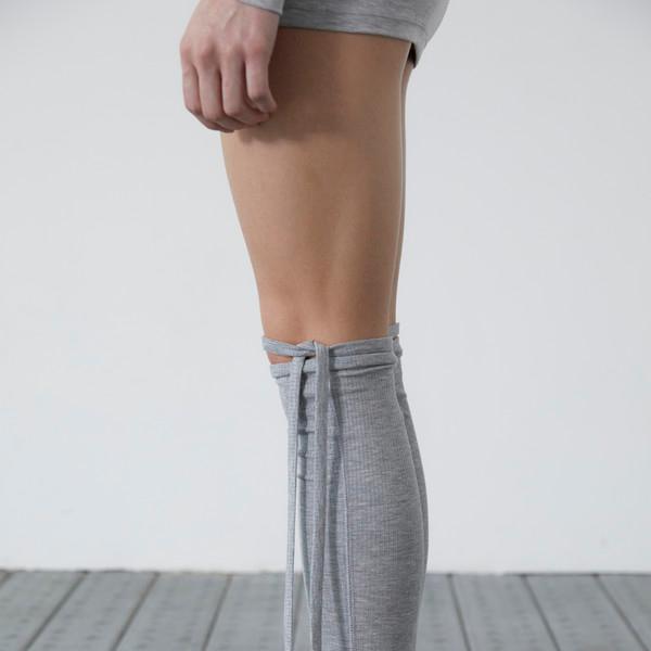 Ribbed Strap Tabby Socks-gray(2차 리오더중 3/15일 부터 순차 배송 예정)