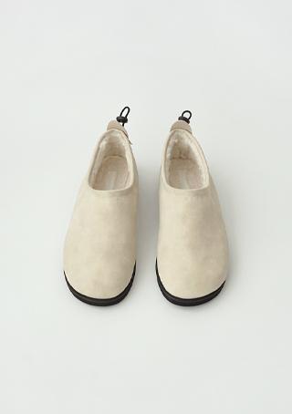 matt leather x fur slip-on (3colors)
