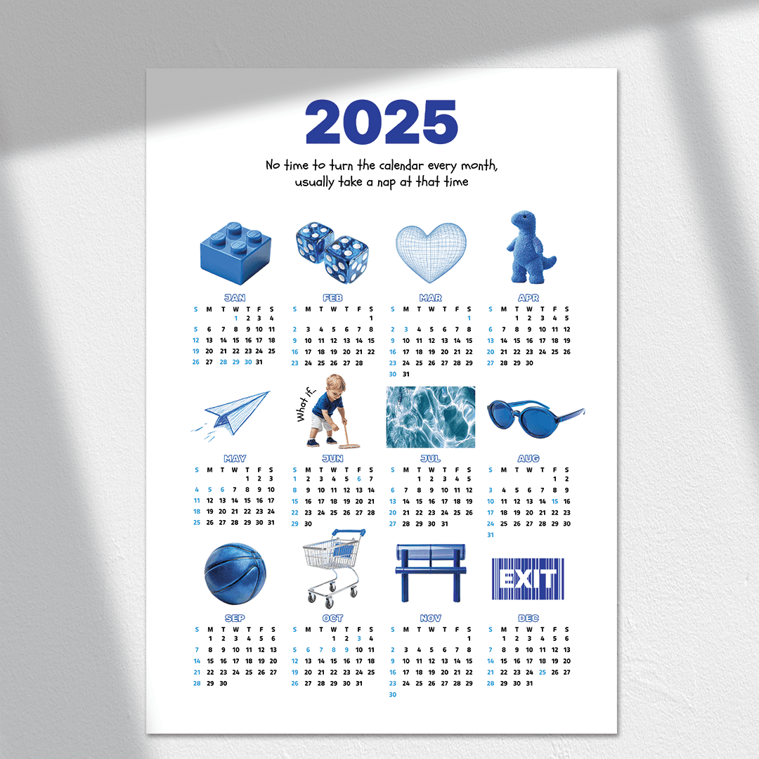 Poster Calendar Blue