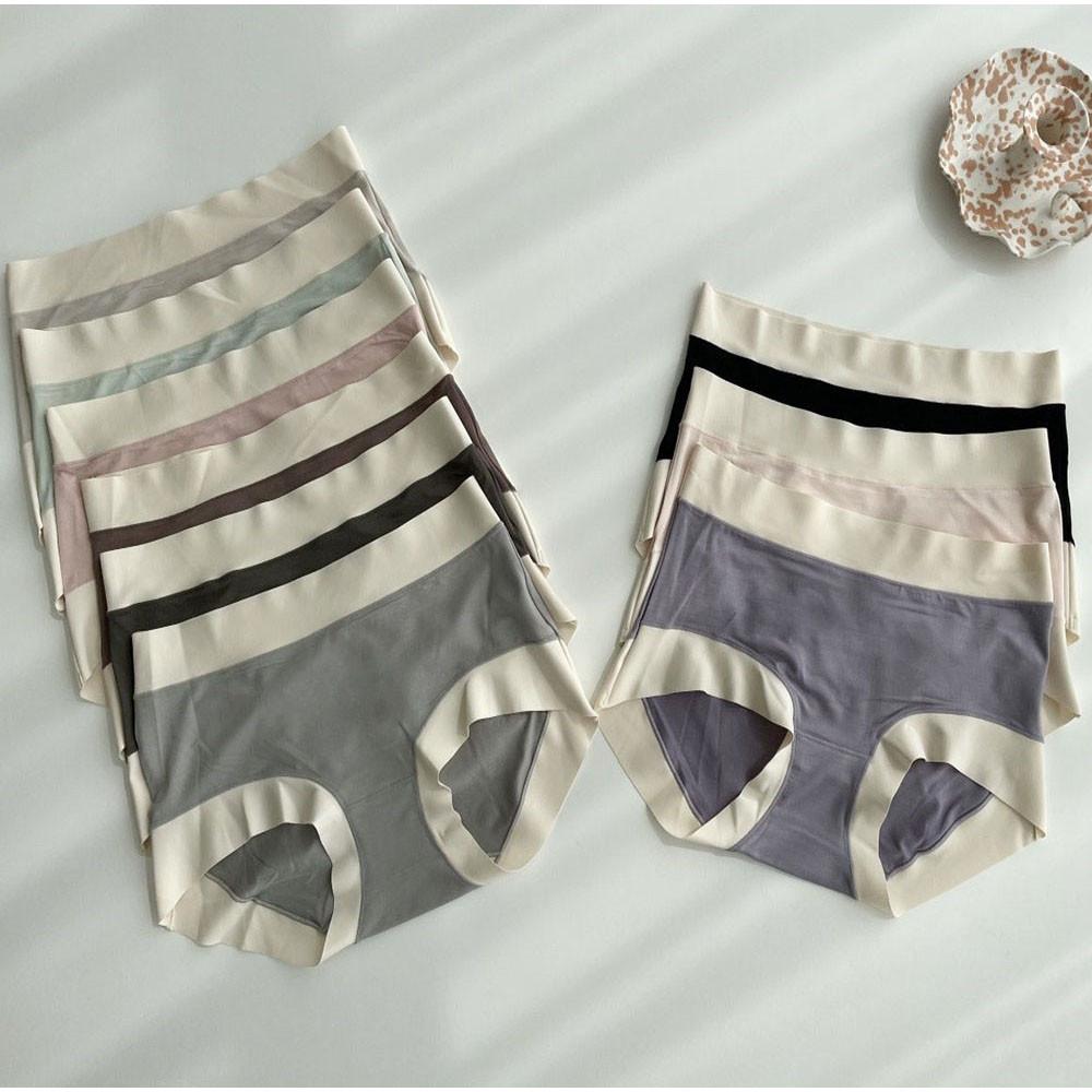 데일리 여성 요일 편한 신축성 팬티 세미 사각 드로즈 비스코스 모달 면 심리스 하이웨스트