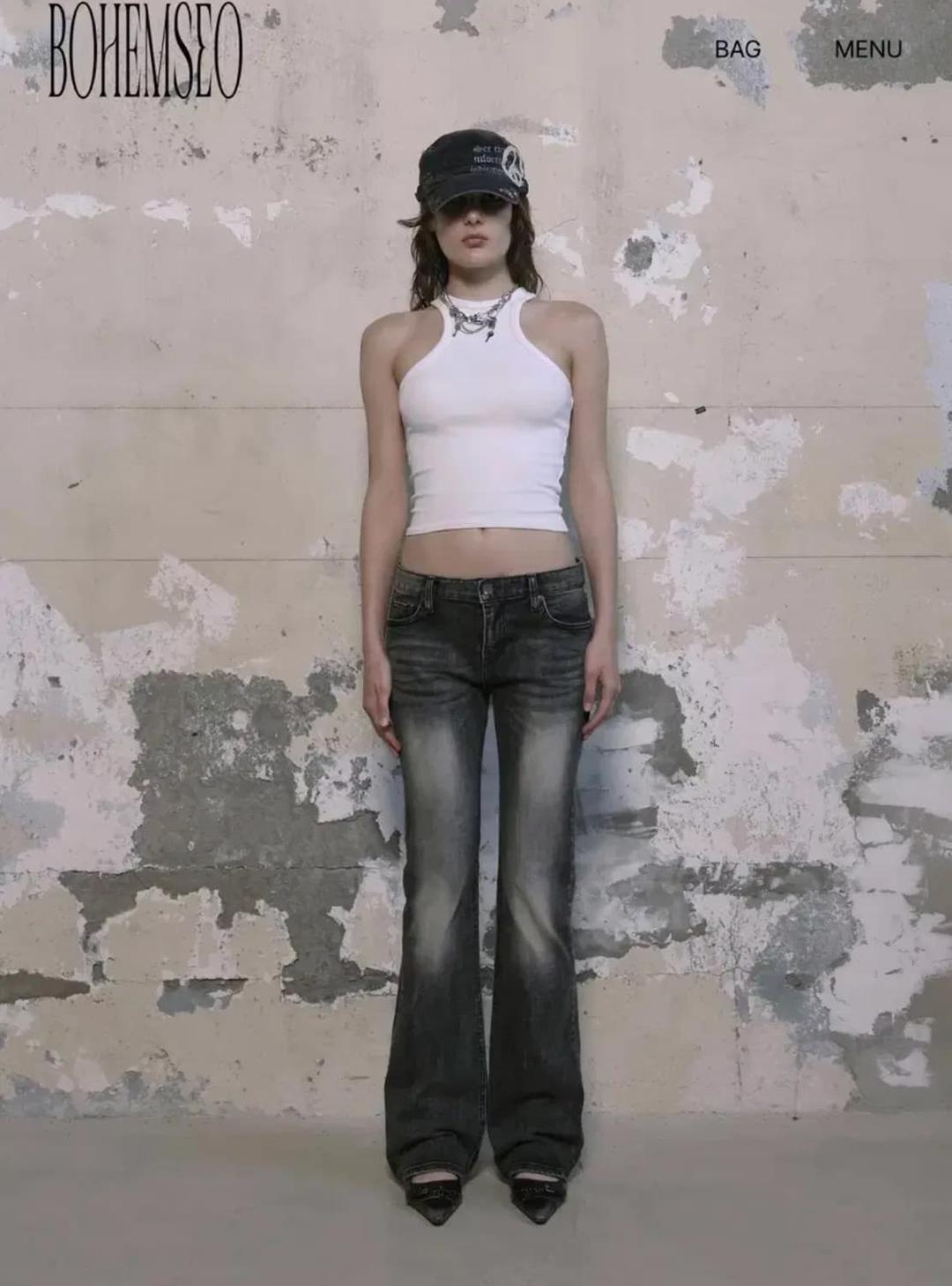 보헤미안서울 부츠컷데님 그레이s | 후루츠패밀리