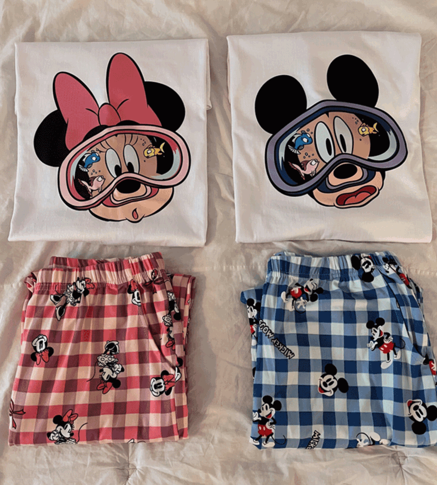 [주문폭주 / 여름에 재입고] 물안경 미키미니 반팔