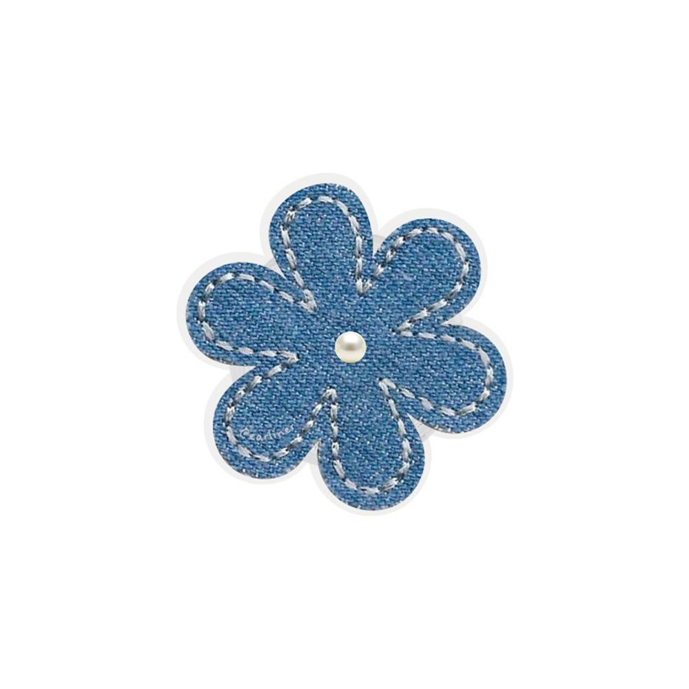 [handmade] 얼리너 데님 플라워 진주 스마트톡 핑거톡 (겔타입)