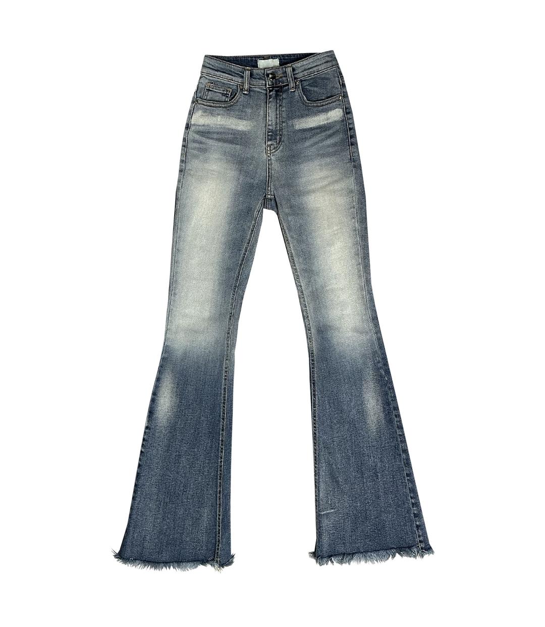 Cutting High waist Boot cut Denim