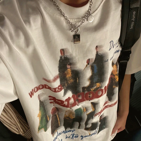 [힙무드/오버핏] 그램 빈티지 프린팅 반팔 오버핏 티셔츠