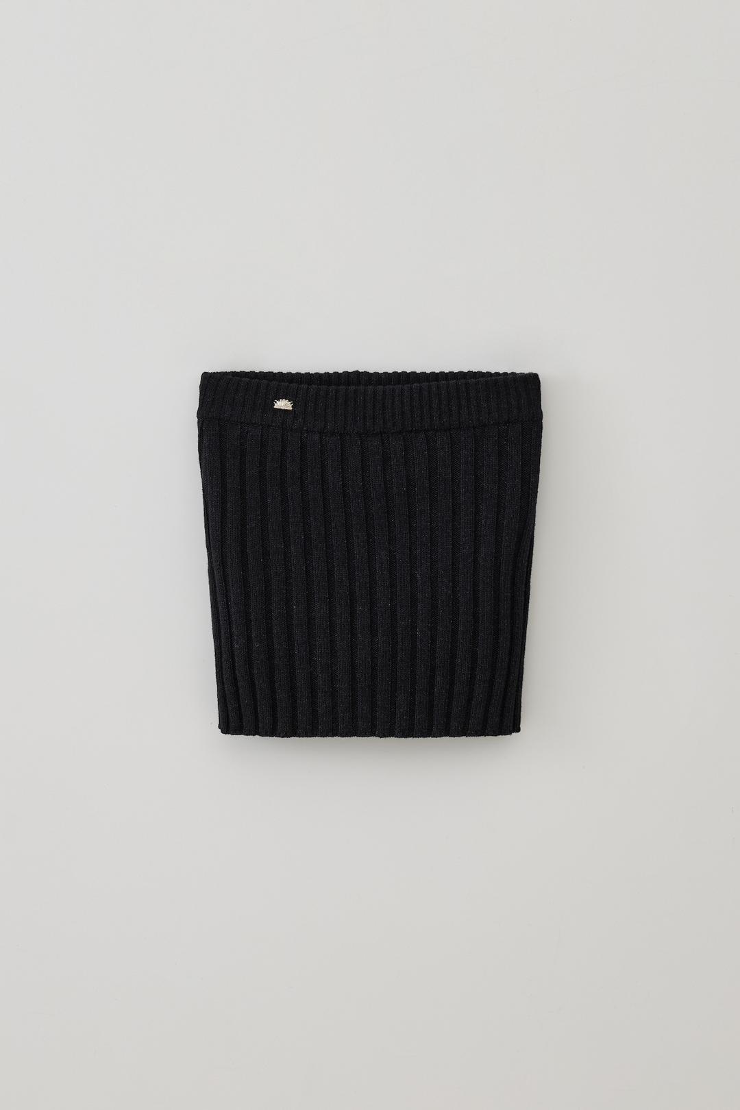 T/T Knit rib skirt (black)