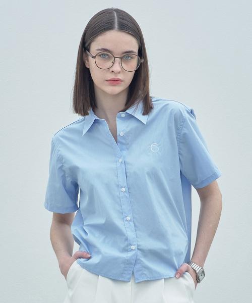 Classy Emblem Half Shirts_Sky Blue
