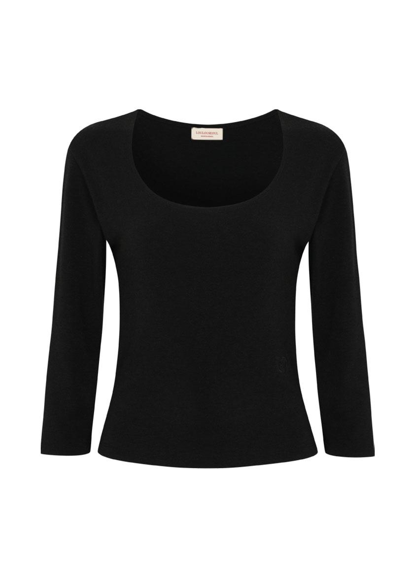 Basic 3/4 Sleeve T-Shirt (Black)