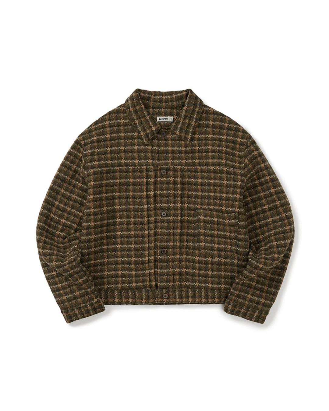 Virgin wool trucker blouson / Olive