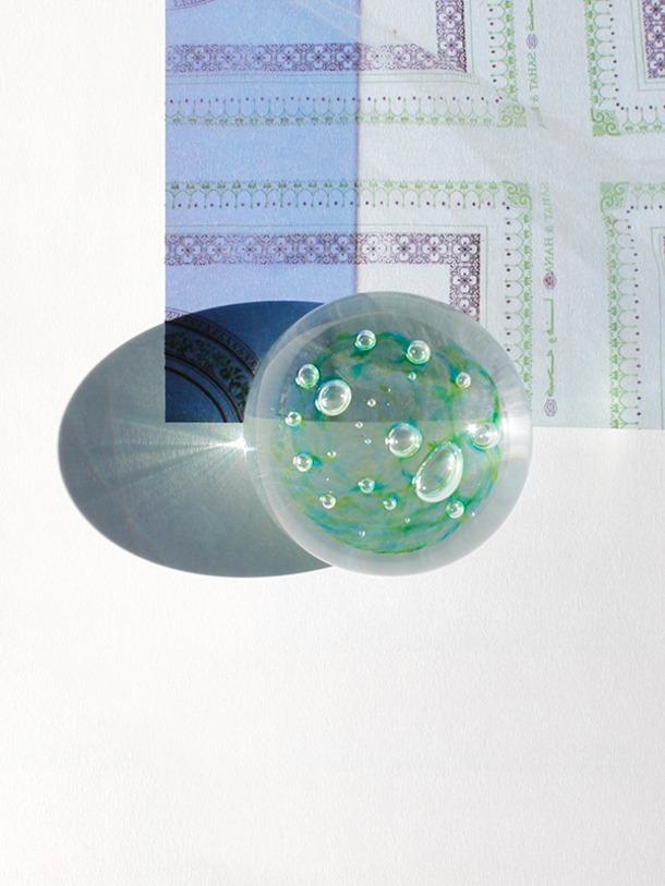 green bubble mini paperweight