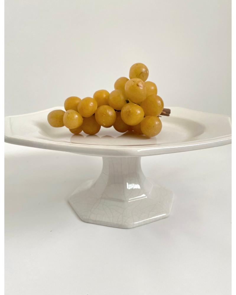 [vintage] french ironstone octagonal cake footed stand / compotier 프렌치 샤를 팔각 꽁뽀띠에