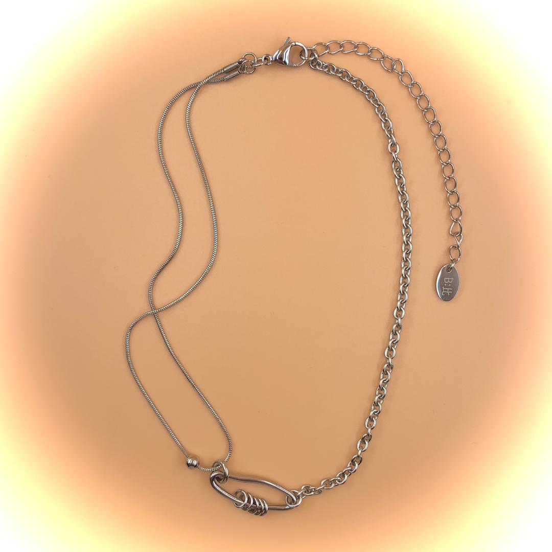 melting two chain necklace