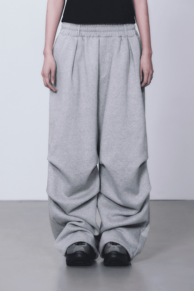 RENEWAL) Rivet Sweat Set-up Pants [ Gray ]