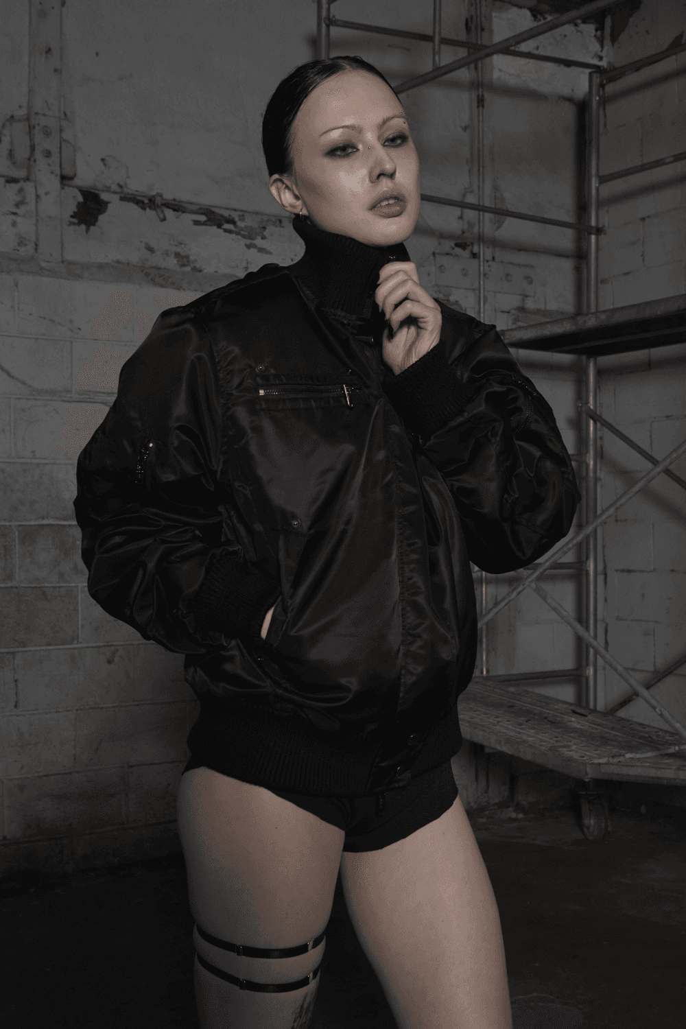 [UNISEX]MA-1 BOMBER JUMPER BLACK