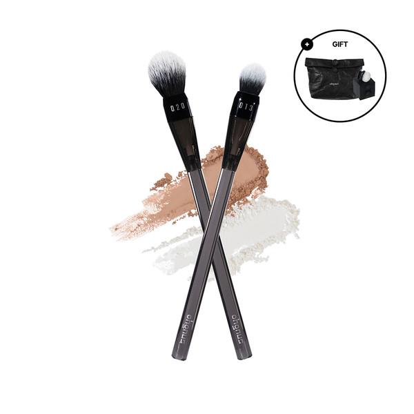 [음영듀오] 다빈치 쉐딩라이트 듀오 코 쉐딩 코끝 하이라이터 브러시