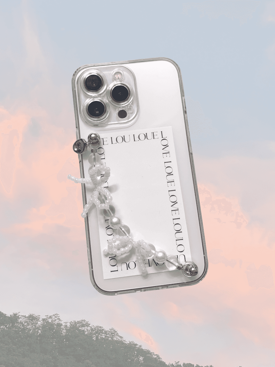 리본 스트랩 폰 케이스