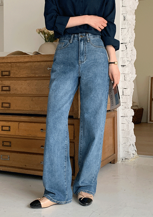 [👖인생데님/기획] 랜딩 히든 밴딩 와이드 데님 팬츠