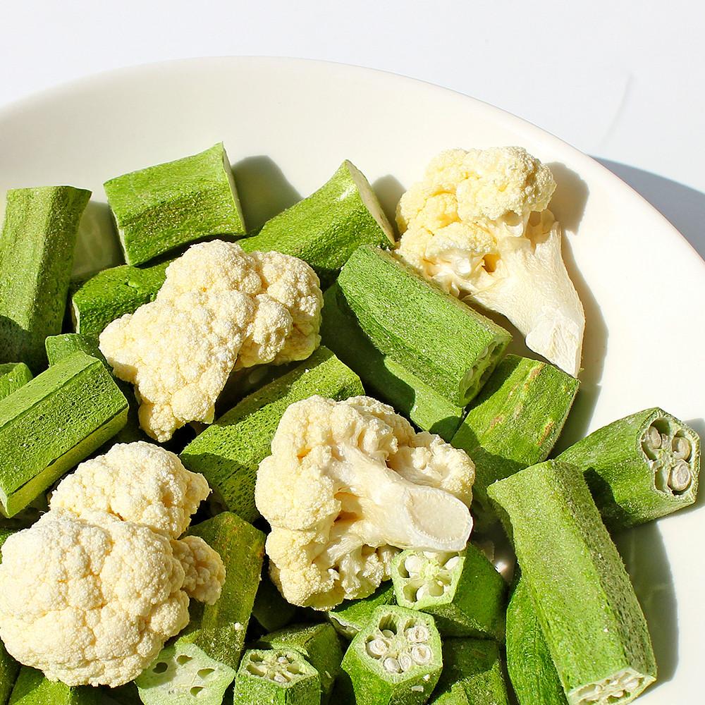 도란도란 그린칩스 20g 강아지 영양 동결건조 야채 채소 수제간식 오크라 콜리플라워