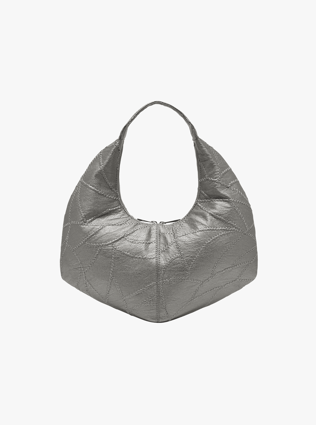 [2ND] CRESCENT HOBO BAG IN CHARCOAL SILVER RENEWAL VER.