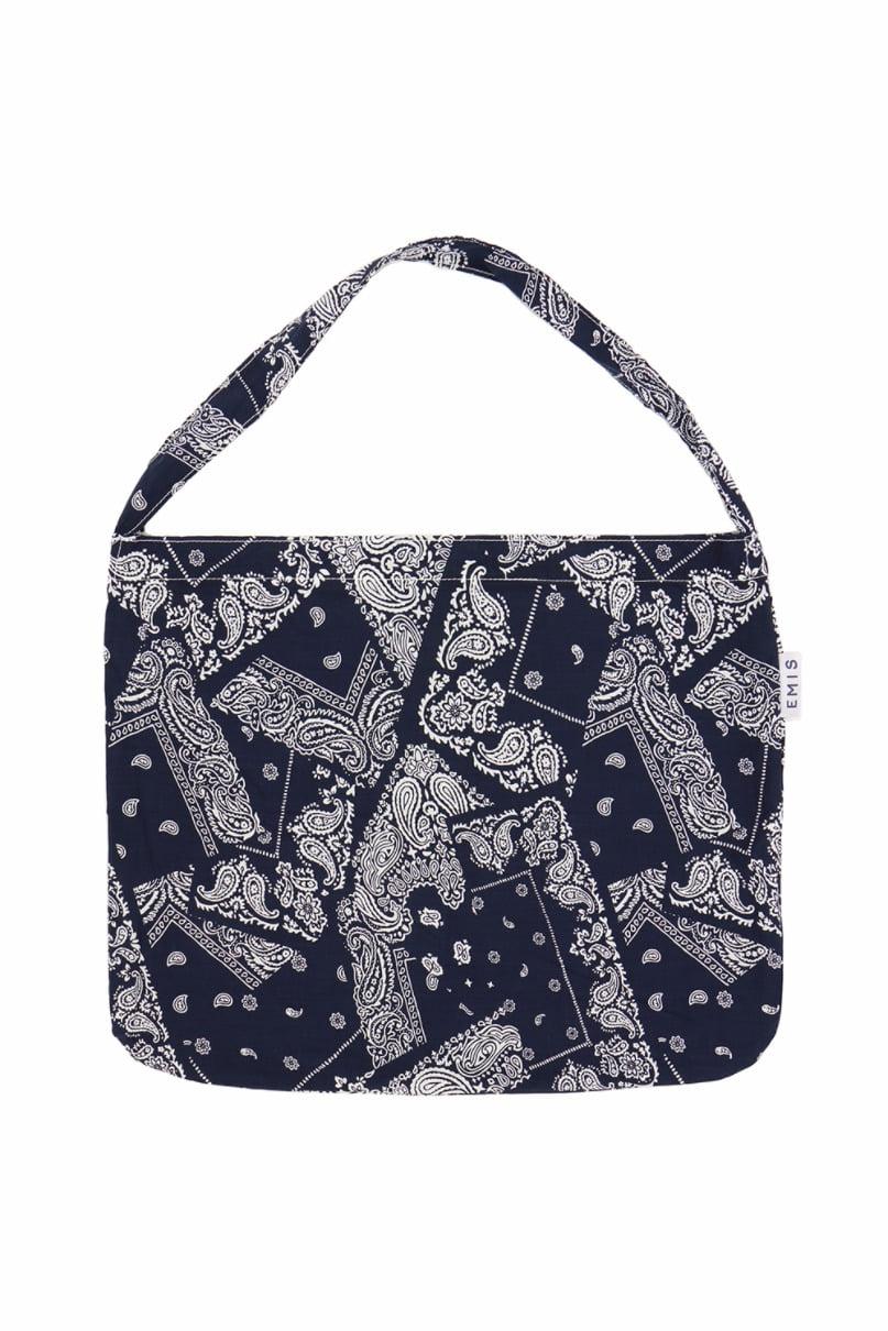 Navy Paisley Eco Bag