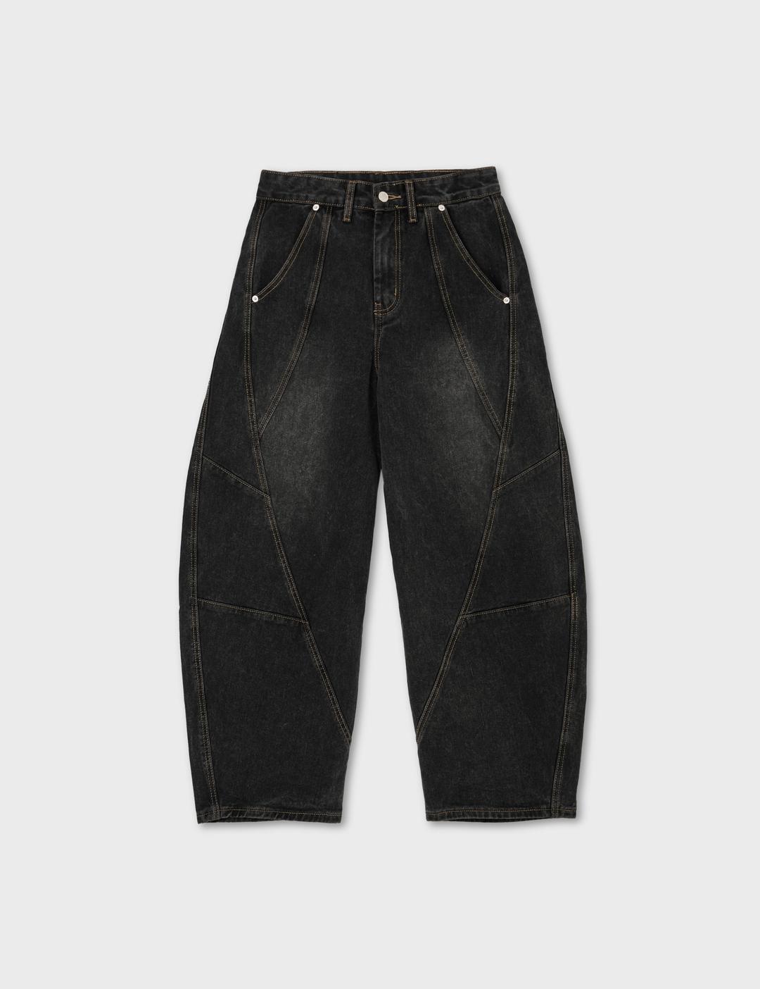 트위스트 데님 팬츠 (워시드 그레이)