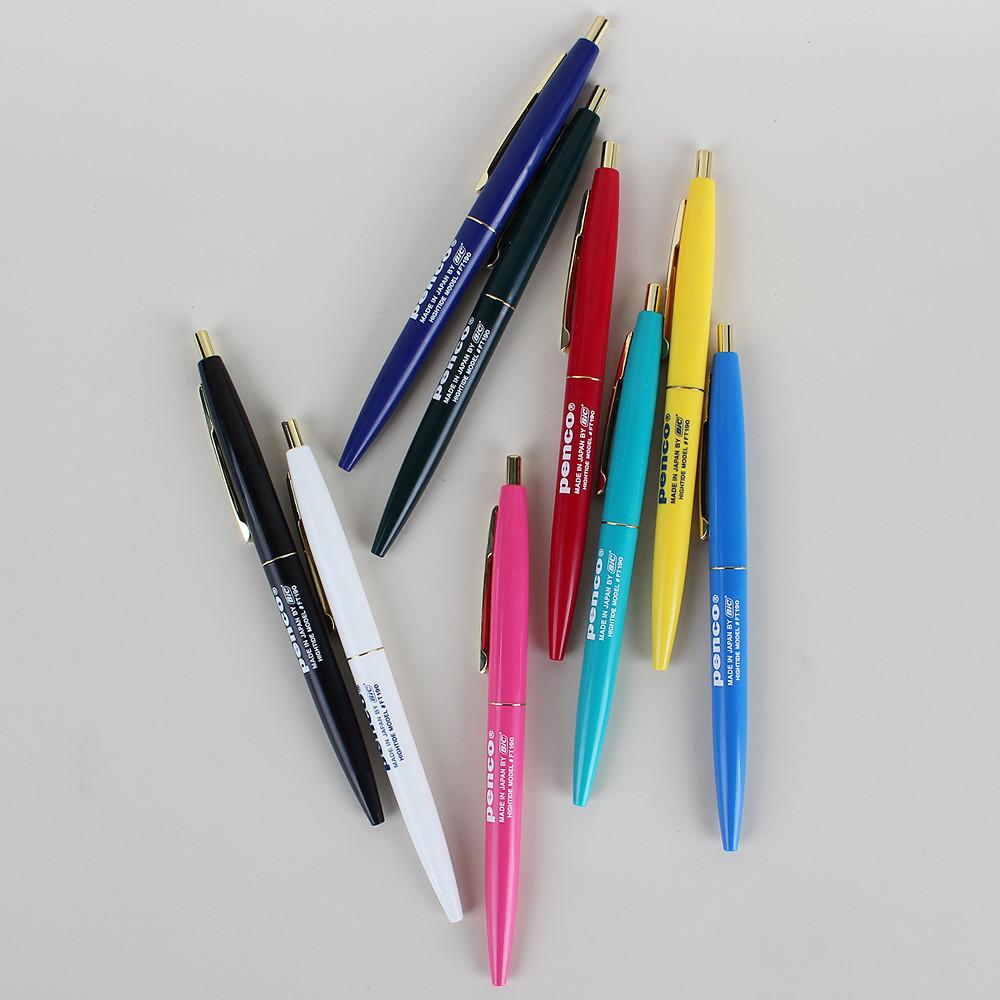 펜코 오리지널 로고 노크식 0.5mm 유성 볼펜 9color