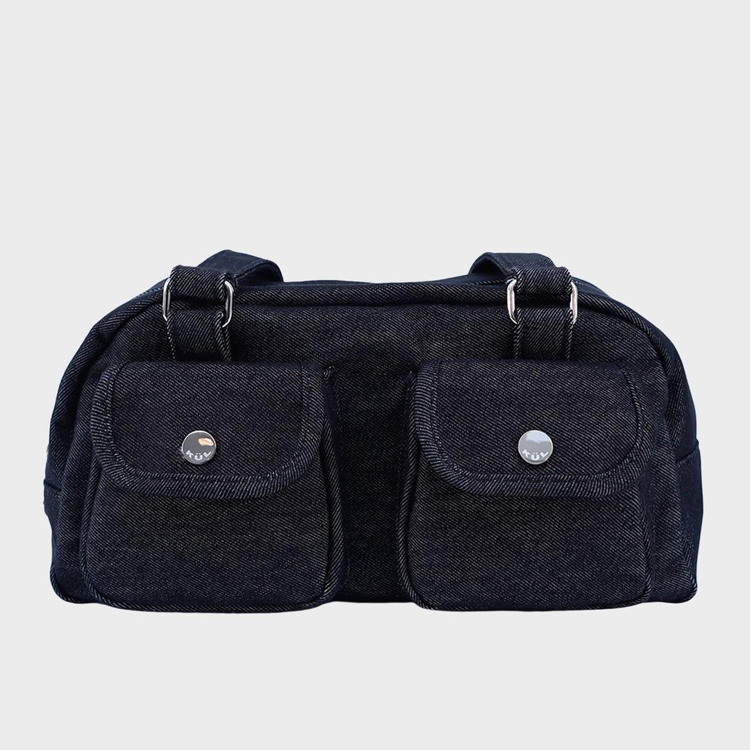 Pocket bag [Black denim]