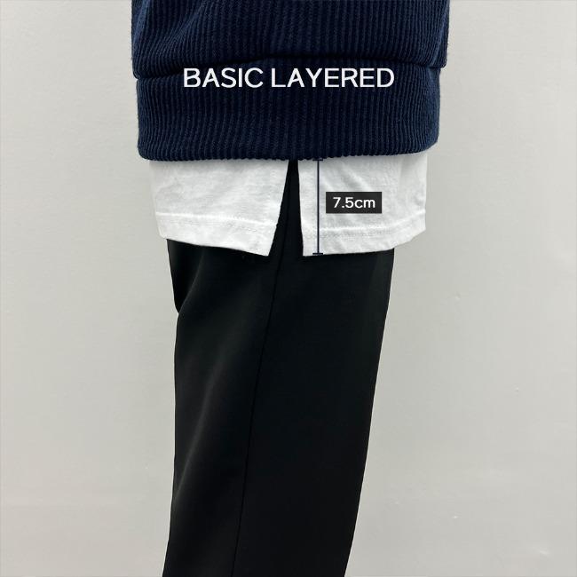 자체제작 (1+1 sale) 2type 짱짱한 레이어드티  [반팔,긴팔] 3180