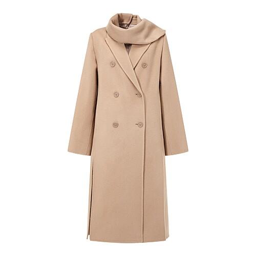 캐시미어 블렌드 머플러 더블 코트