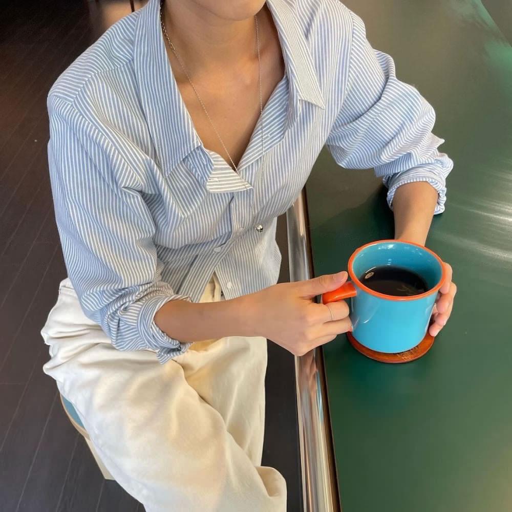 [전컬러 당일발송 fw재진행] 웰 라인 크롭 셔츠 ( 3color )