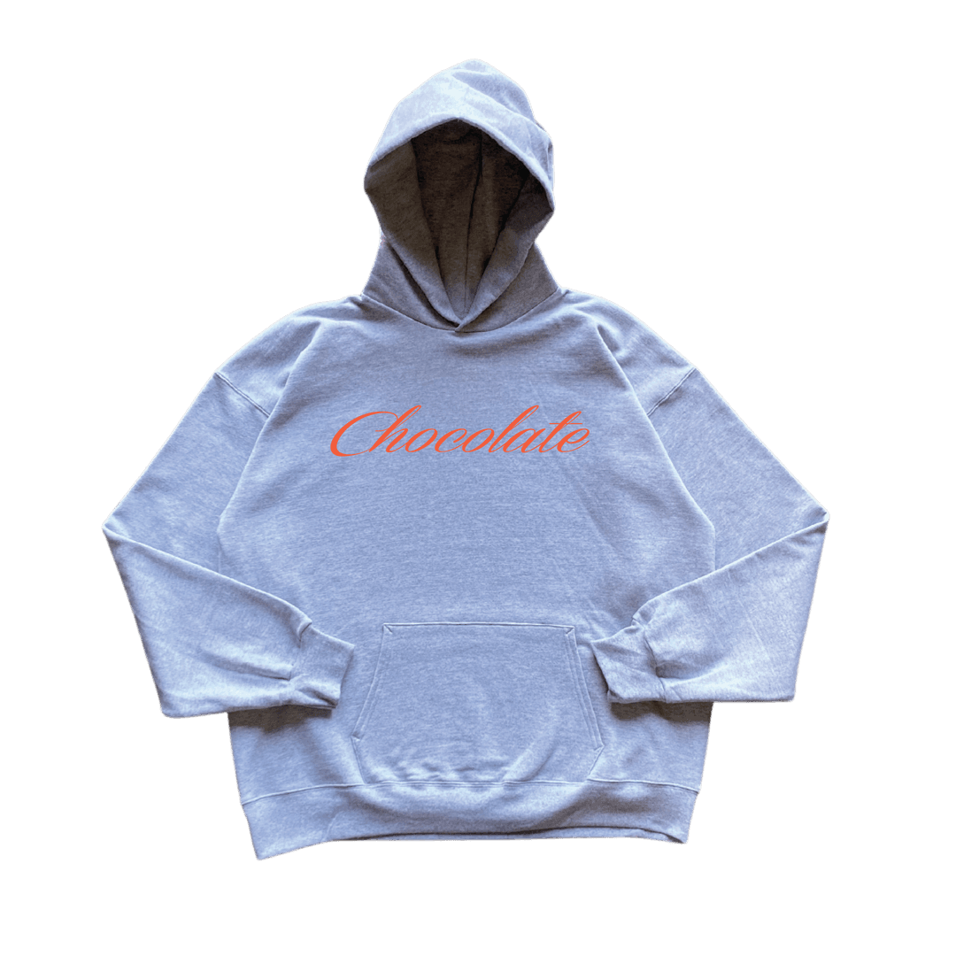 Chocolate Text v2 Hoodie - S / CLASSIC / HEATHER GREY