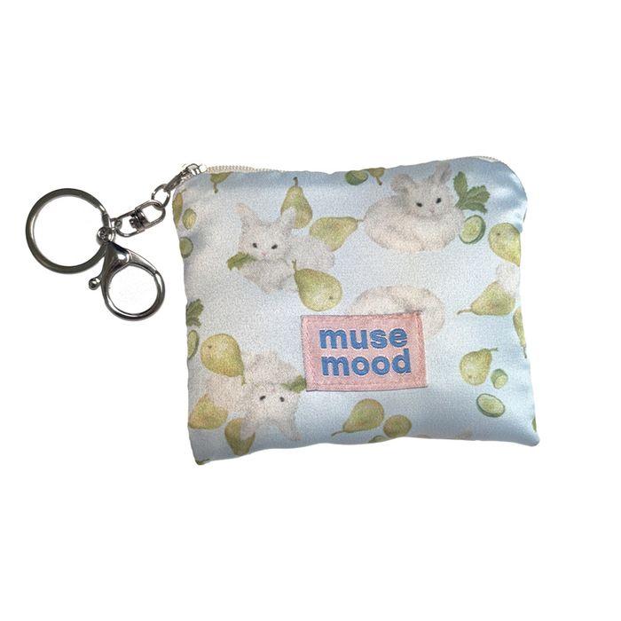 pear rabbit mini pouch key ring (미니파우치키링)