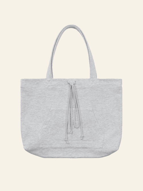 후디 쇼퍼백 (화이트 멜란지)