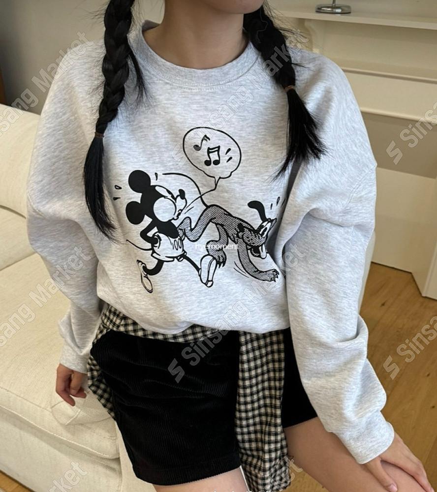 [디즈니정품] 미키 맨투맨 미키 티셔츠 2컬러
