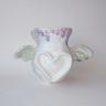 Milk heart angel vase