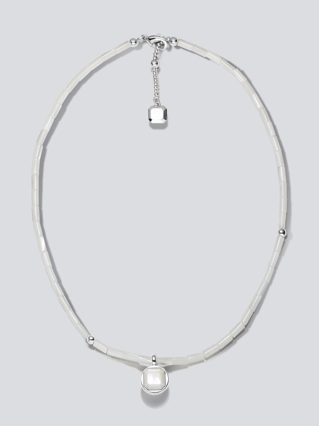 Gem Sphere Pendant Necklace with MOP