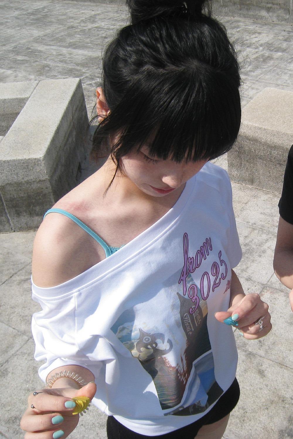 3025 unbal tee (White)