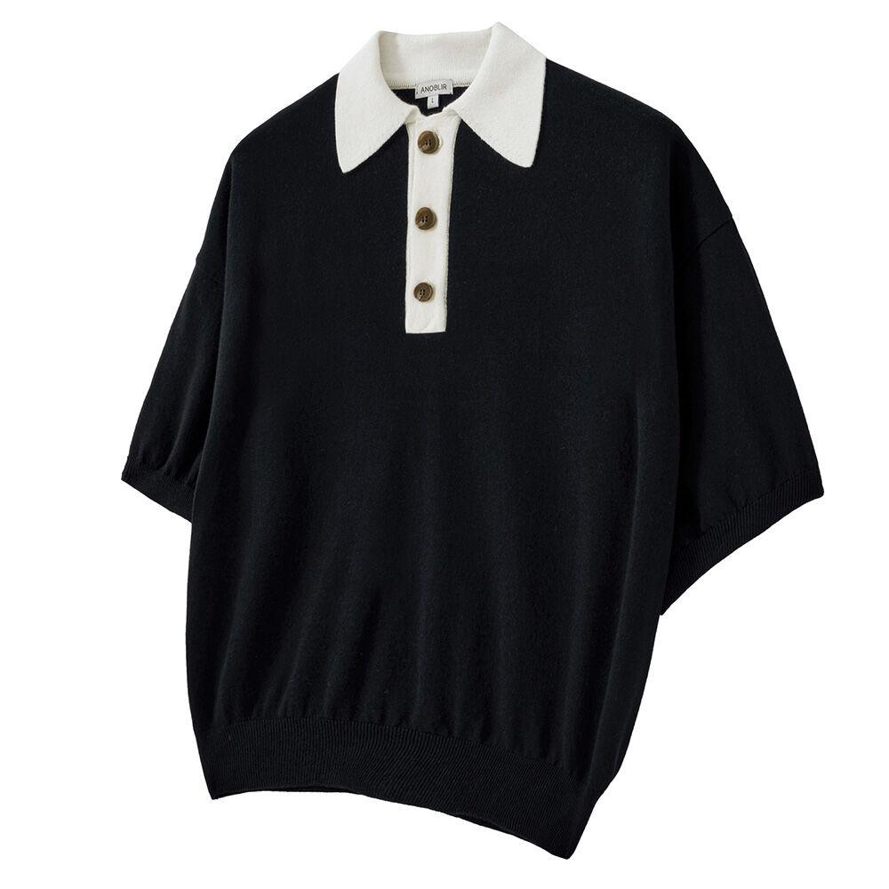 COLLAR HALF KNIT [BLACK]