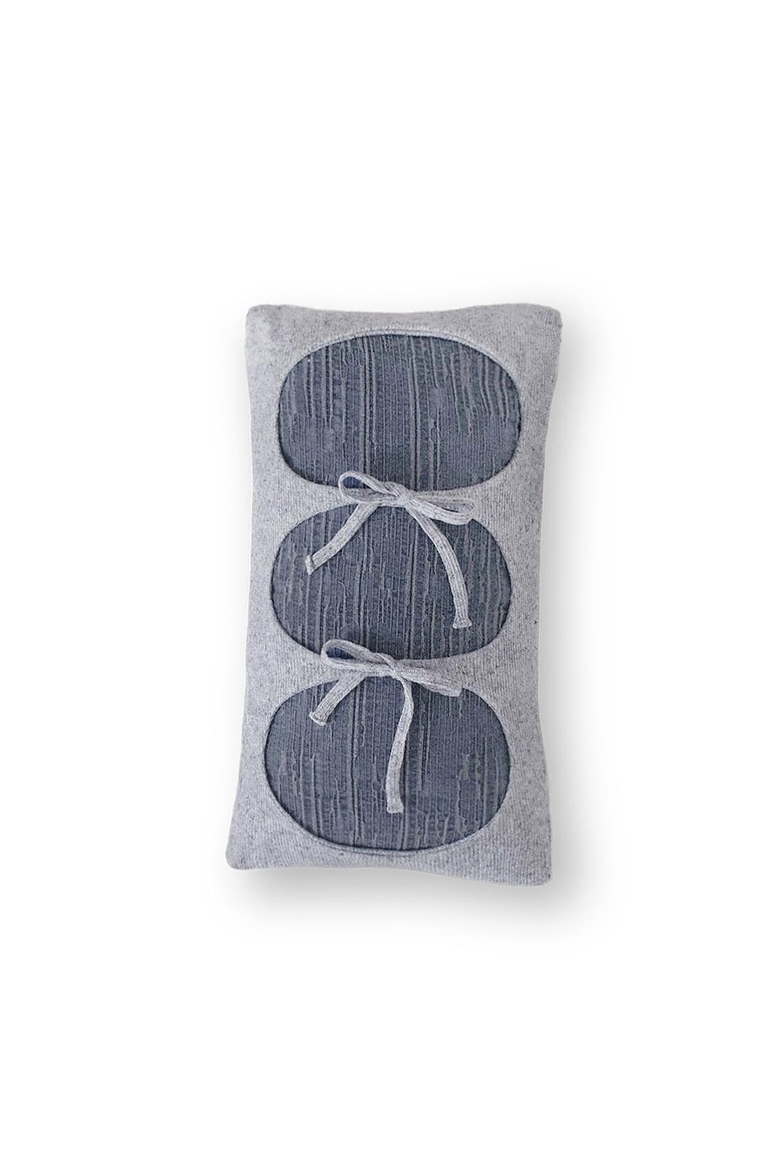denim ribbon cushion