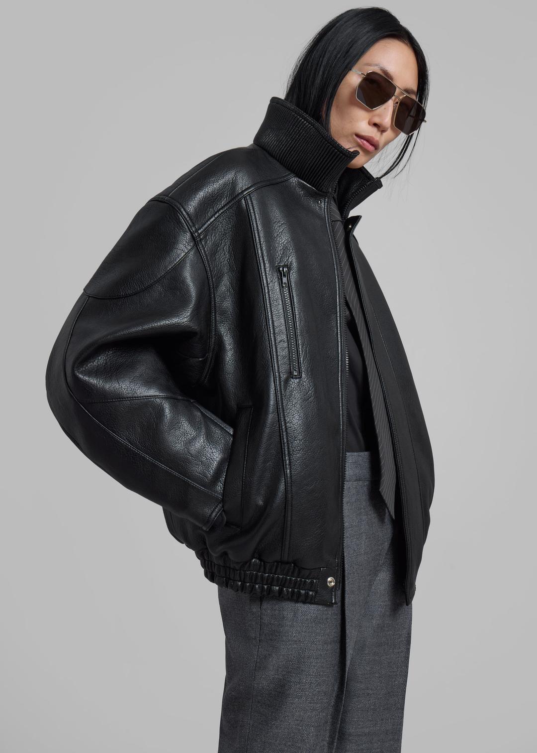 Zion Quilted Bomber Jacket - Black - ONE SIZE