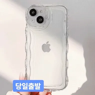 [반짝세일🚚추가금X]아이폰 케이스 클리어 웨이브 투명 젤리 카드 폰꾸 핑크 커플 생일 휴대폰 선물 여행 여름 코디 변색없는 풀커버 x 12 13 14 15 16 프로 미니 맥스