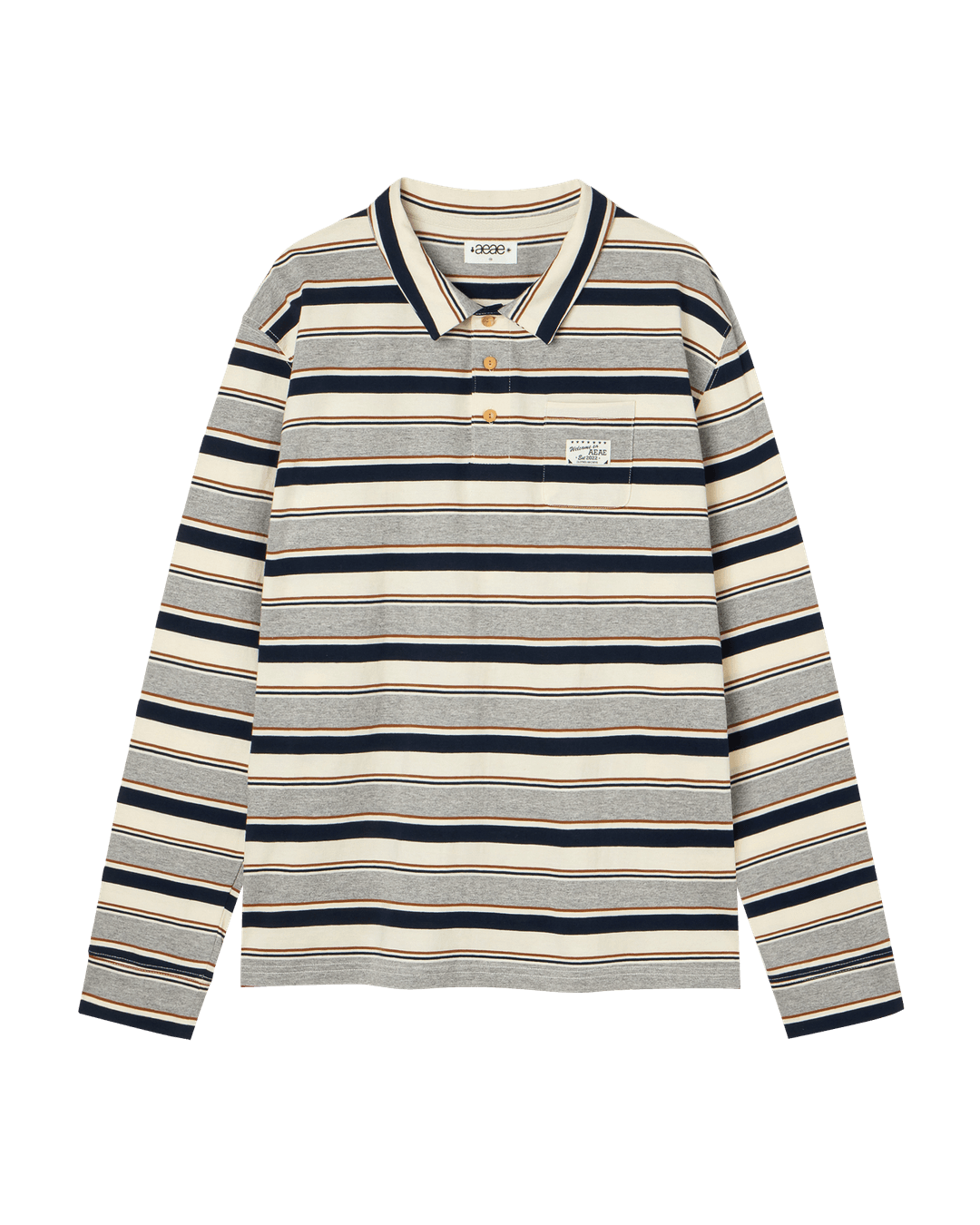 STRIPE PK T-SHIRTS [MELANGE GREY]