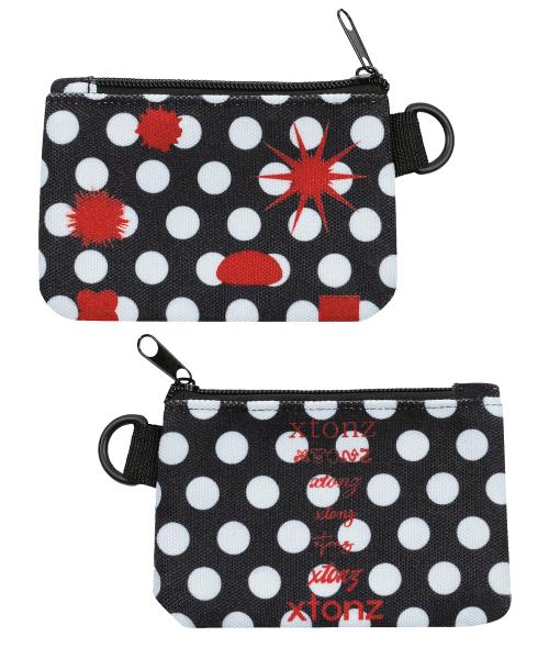 XTA087 도트 키링 카드지갑 (BLACK/WHITE)