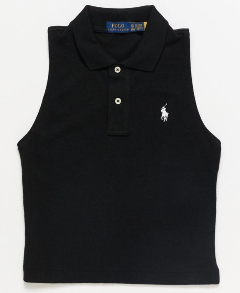 폴로 나시 슬리브리스 티셔츠 메쉬 블랙 화이트 polo 랄프로렌