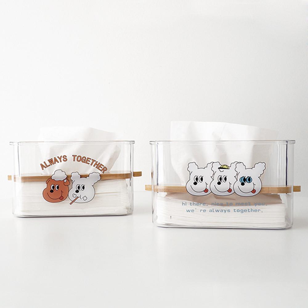 얼웨이즈 아크릴 투명 각티슈 케이스 티슈 커버 케이스 (2type)