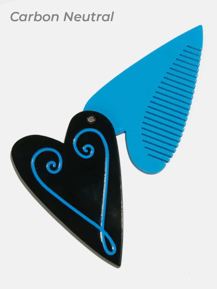 미니 하트 거울빗