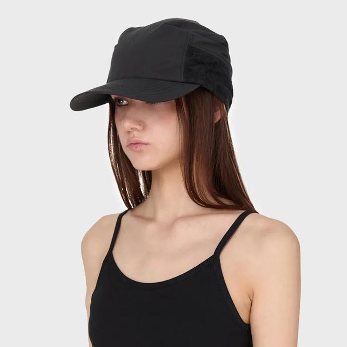 PUNCHING PAISLEY SCARF CAP, BLACK