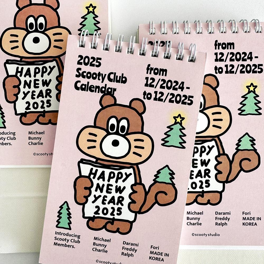 2025년 달력 스쿠티 클럽 캘린더 / 미니 탁상 용